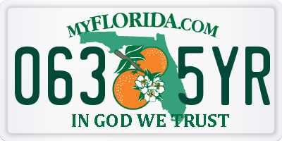 FL license plate 0635YR