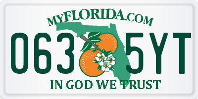 FL license plate 0635YT