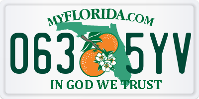 FL license plate 0635YV