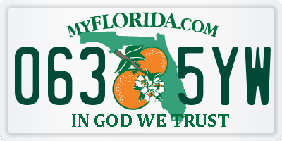 FL license plate 0635YW