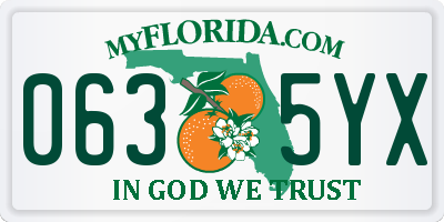 FL license plate 0635YX
