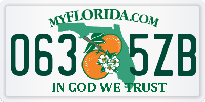 FL license plate 0635ZB