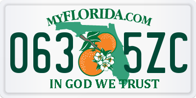 FL license plate 0635ZC