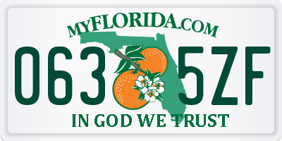 FL license plate 0635ZF