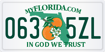 FL license plate 0635ZL