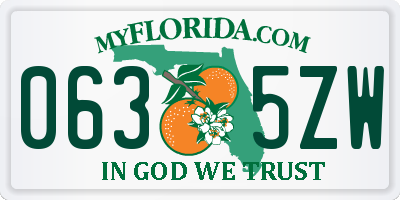FL license plate 0635ZW
