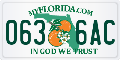 FL license plate 0636AC