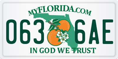 FL license plate 0636AE