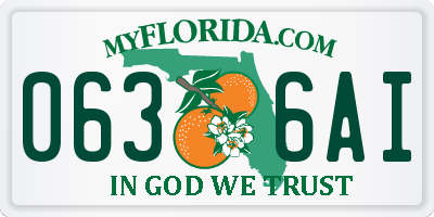 FL license plate 0636AI
