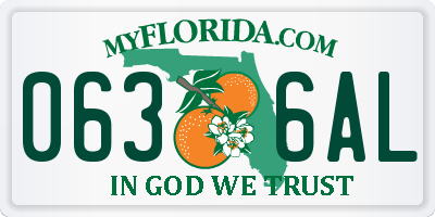 FL license plate 0636AL