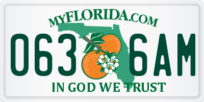 FL license plate 0636AM