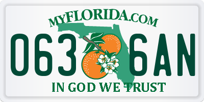 FL license plate 0636AN