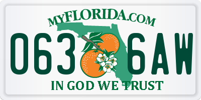 FL license plate 0636AW