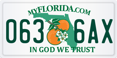 FL license plate 0636AX
