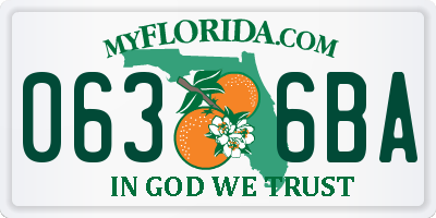 FL license plate 0636BA