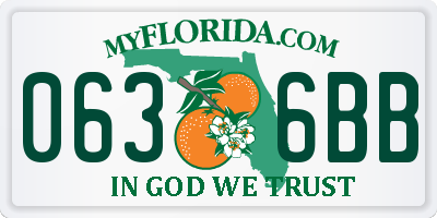 FL license plate 0636BB