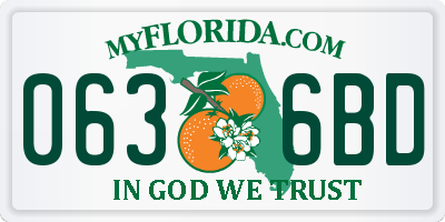 FL license plate 0636BD