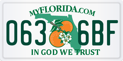 FL license plate 0636BF