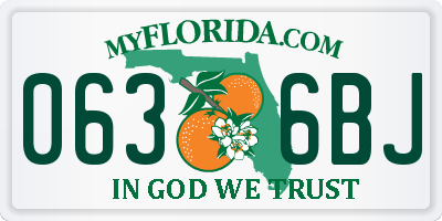 FL license plate 0636BJ