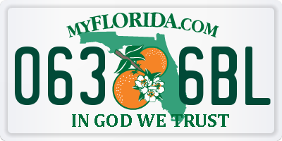 FL license plate 0636BL