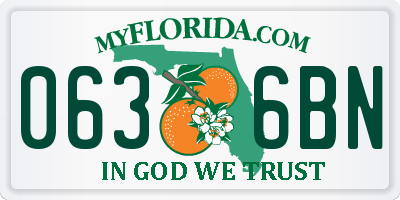 FL license plate 0636BN
