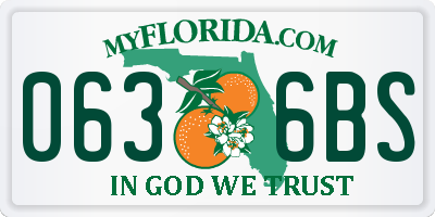 FL license plate 0636BS