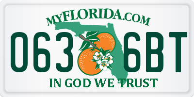FL license plate 0636BT