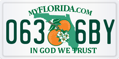 FL license plate 0636BY