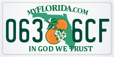FL license plate 0636CF
