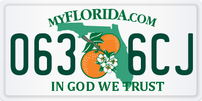 FL license plate 0636CJ