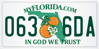 FL license plate 0636DA