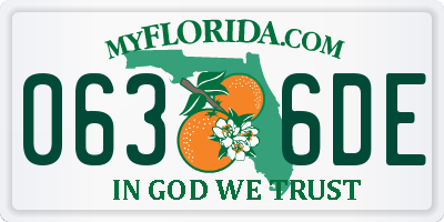 FL license plate 0636DE