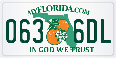 FL license plate 0636DL