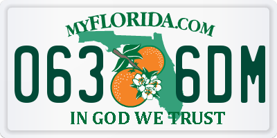 FL license plate 0636DM