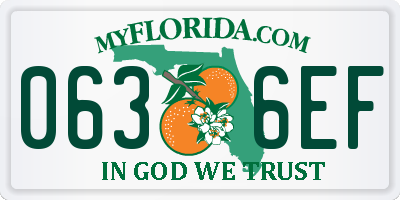 FL license plate 0636EF