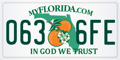 FL license plate 0636FE