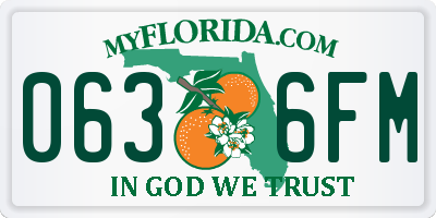 FL license plate 0636FM