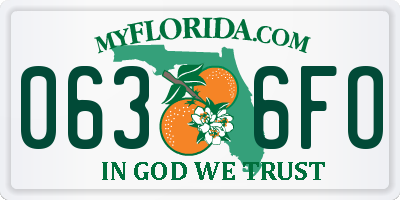 FL license plate 0636FO