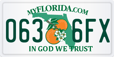 FL license plate 0636FX