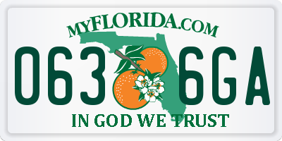 FL license plate 0636GA