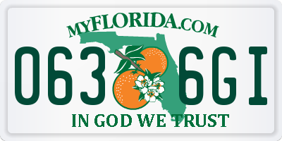 FL license plate 0636GI
