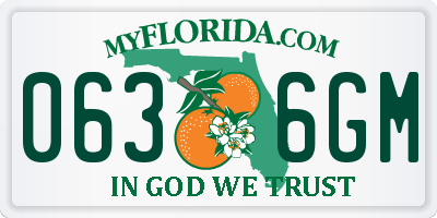 FL license plate 0636GM