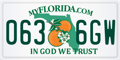 FL license plate 0636GW