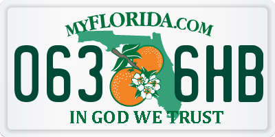 FL license plate 0636HB