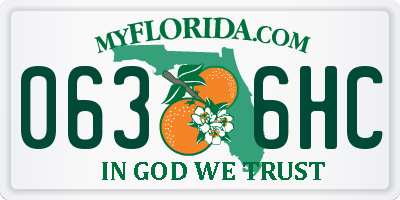 FL license plate 0636HC