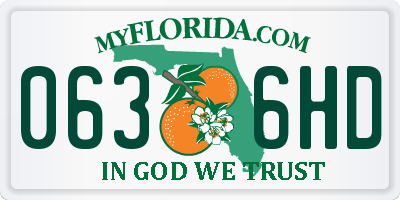 FL license plate 0636HD