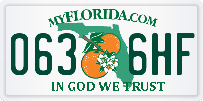 FL license plate 0636HF