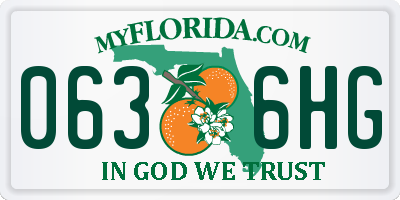 FL license plate 0636HG