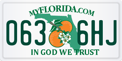 FL license plate 0636HJ