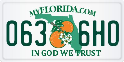 FL license plate 0636HO